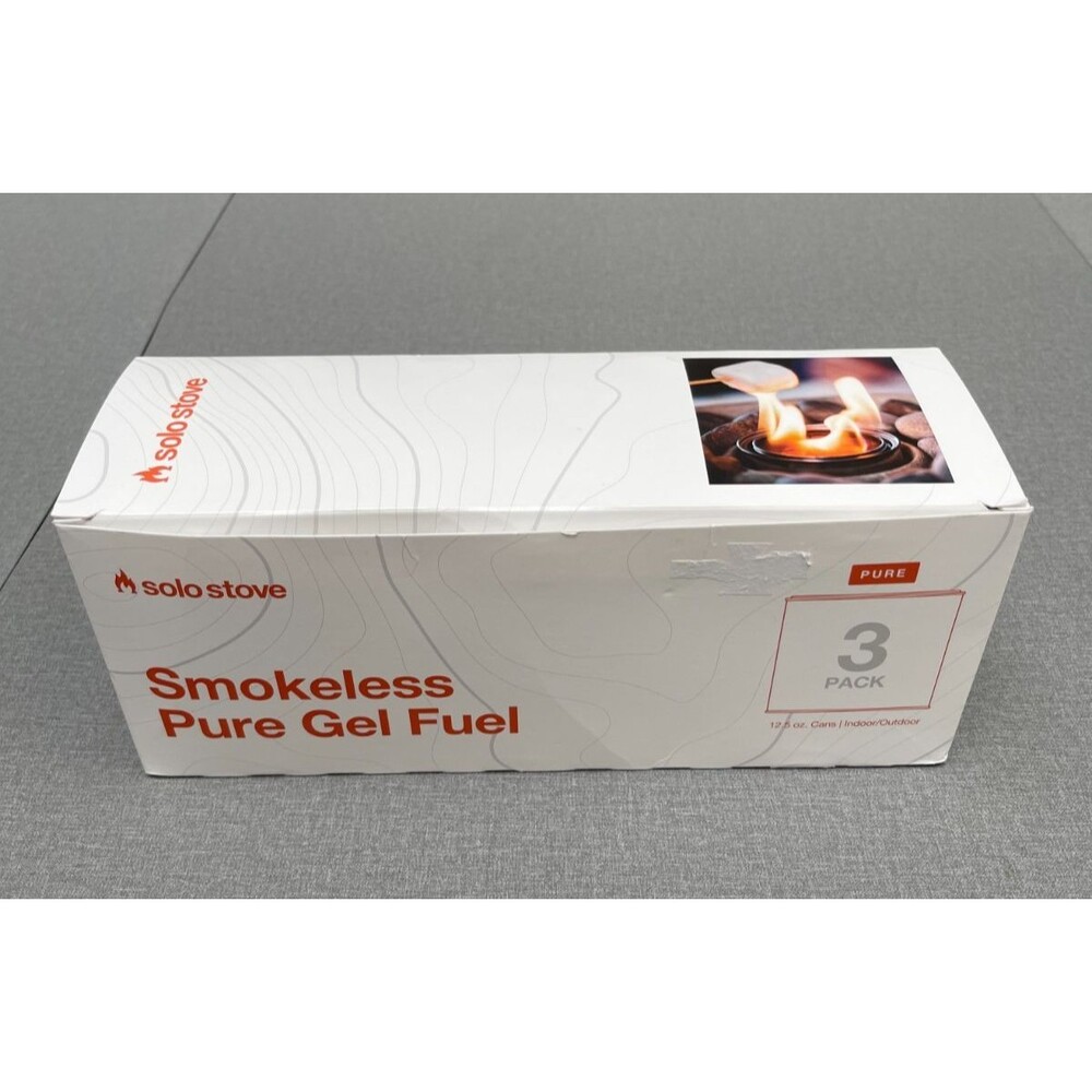 Solo Stove SmokeLess Pure Gel Fuel (3 Pack x 12.5oz Cans) NWT
